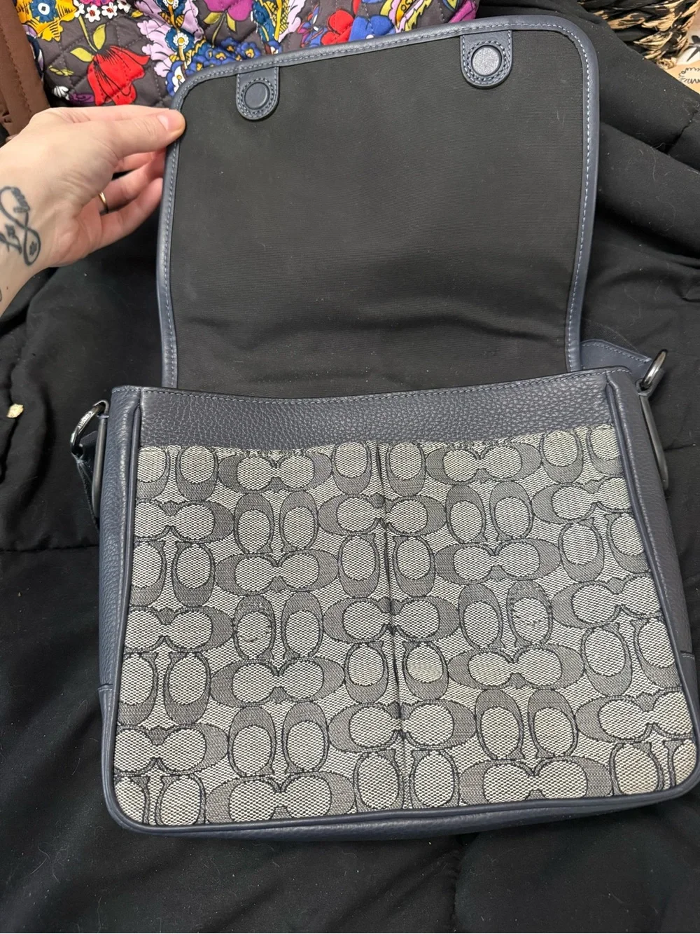 Coach messenger navy